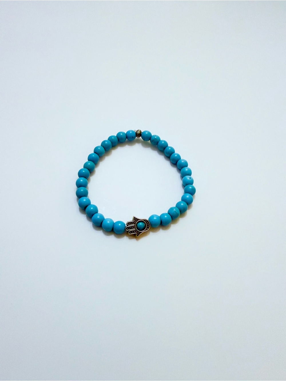Turquoise Beaded Hamsa Bracelet - Women Jewelry